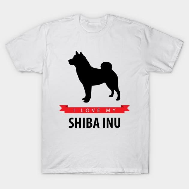 I Love My Shiba Inu T-Shirt by millersye